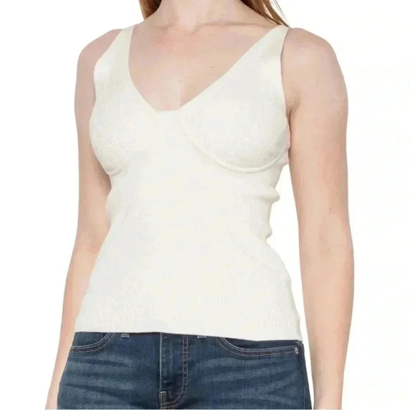 Alp-n-Rock Vigga Ribbed Stretchy Sweater Tank Top Silver Grey Size Small NWT - Picture 1 of 7